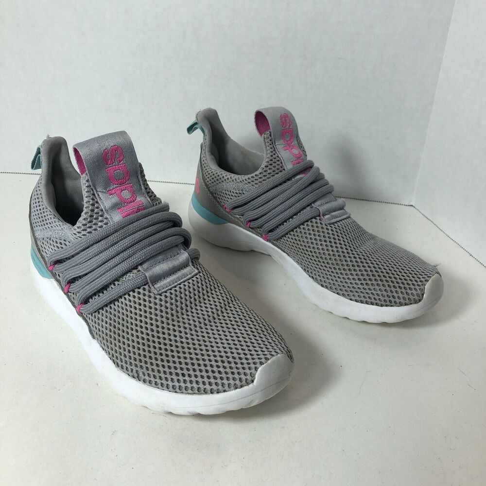 Adidas Running Shoes Womens Size 4 Cloudfoam Athletic‎ Sneakers Walking Gray F3